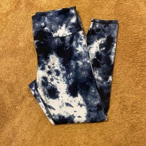 Women’s Blue and White Tye Dye Leggings